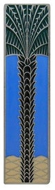 Vertical Royal Palm Pull, Antique-Style Pewter-Periwinkle
