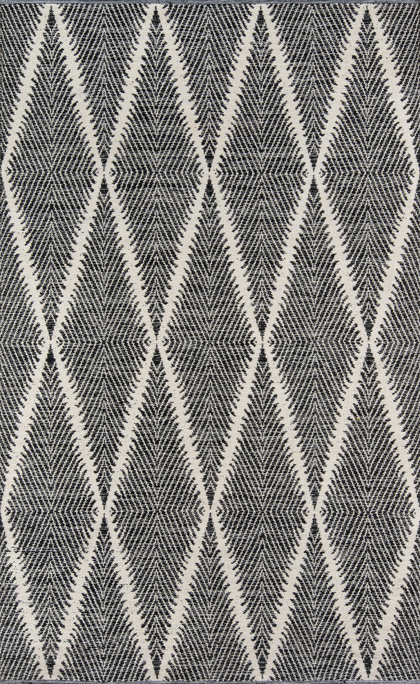 Erin Gates by Momeni River Beacon Indoor Outdoor Hand Woven Rug, Black, 5''x7''6"
