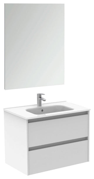 32" Wall-Mount 2 Drawers White Vanity Cabinet Sansa by Royo