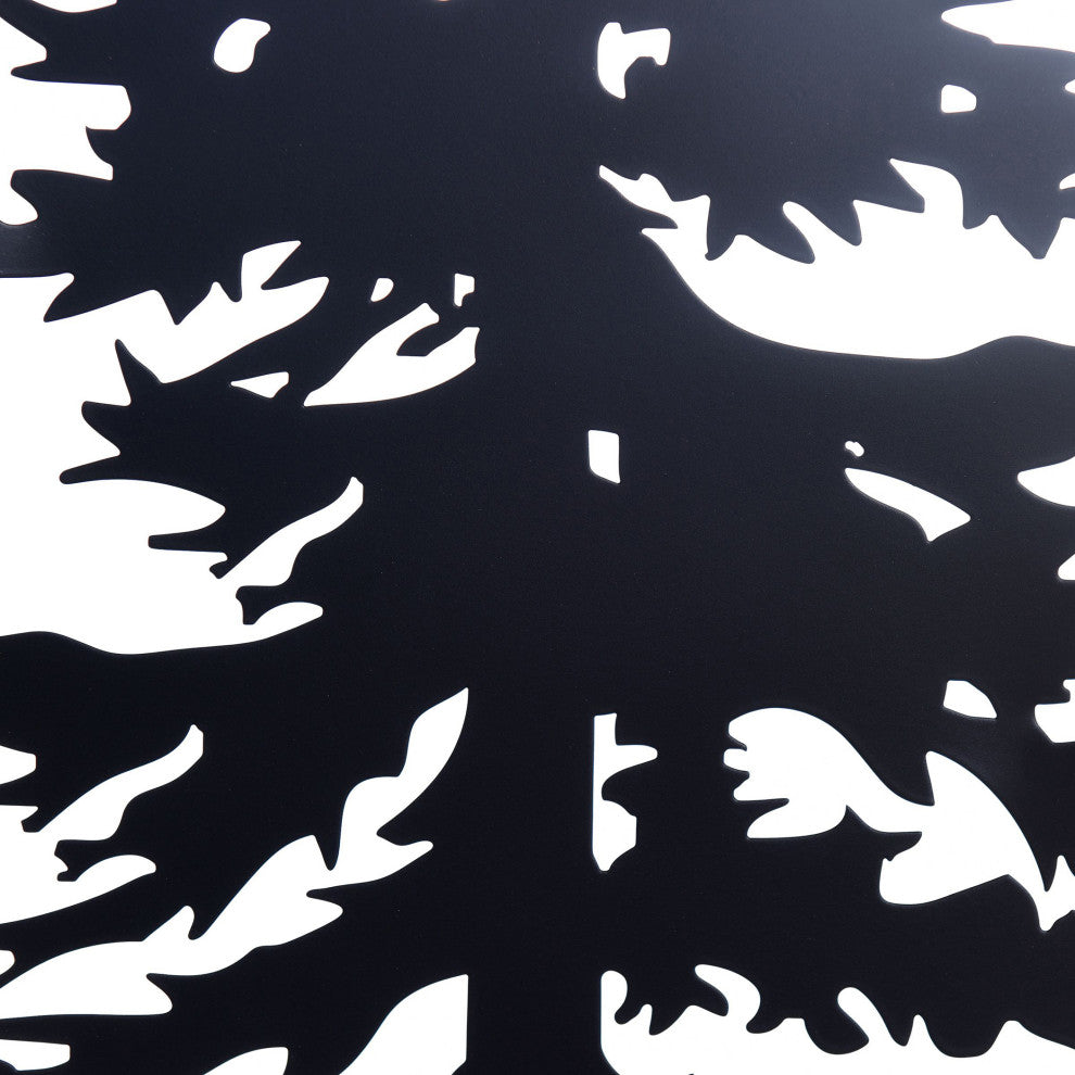Cypress II Laser Cut Metal Wall Art With Fired Finish 36"H12"W