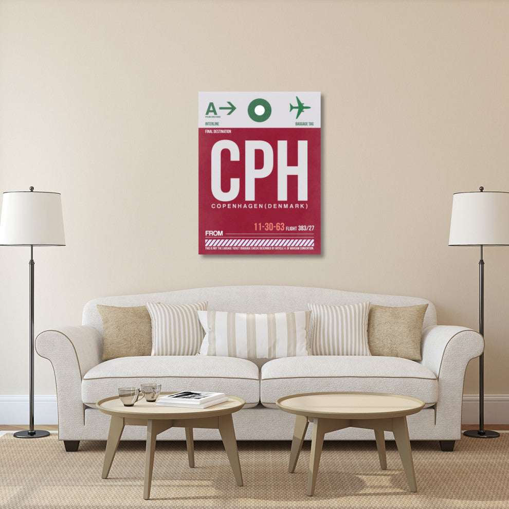 "CPH Copenhagen Luggage Tag 2" Fine Art Print