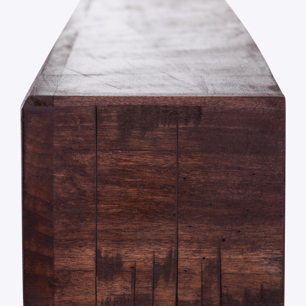 Rustic Fireplace Mantel Shelf, Mahogany, 60"