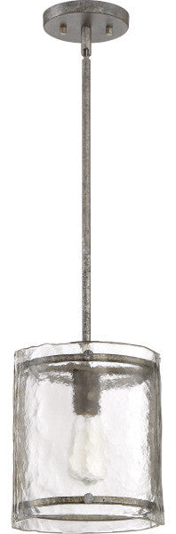 Quoizel FTS1509MM One Light Mini Pendant Fortress Mottled Silver