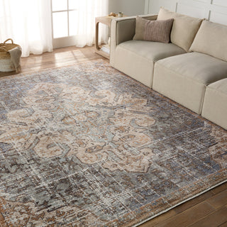 Jaipur Living Lynette Medallion Tan/ Blue Area Rug 9'X13'