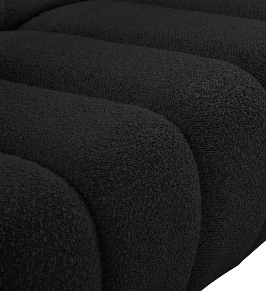Elijah Boucle Fabric Upholstered Chair, Black