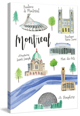"Montreal Sights" Painting Print on Wrapped Canvas
