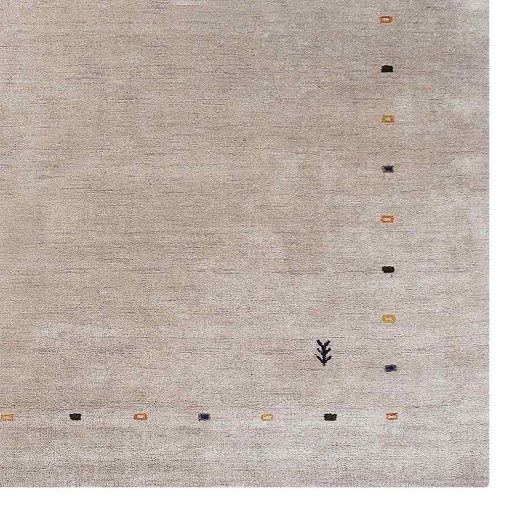 HAND KNOTTED LOOM WOOL ECO-FRIENDLY AREA RUGS - Rectangle, Beige, Contemporary