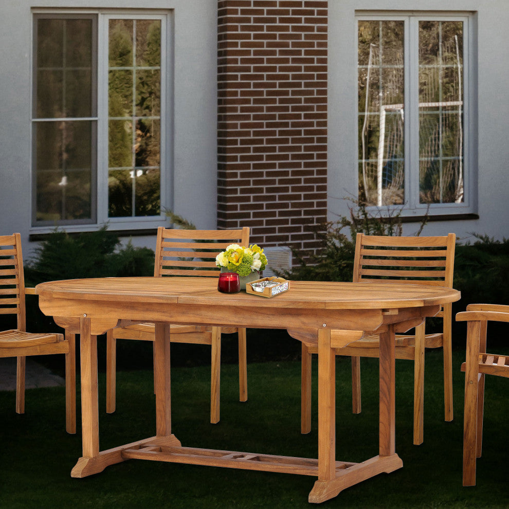 Seven Seas Teak Oval Extension Table