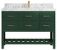 Parker 48 Single Sink Bath Vanity in Lafayette Green  2" Carrara Marble