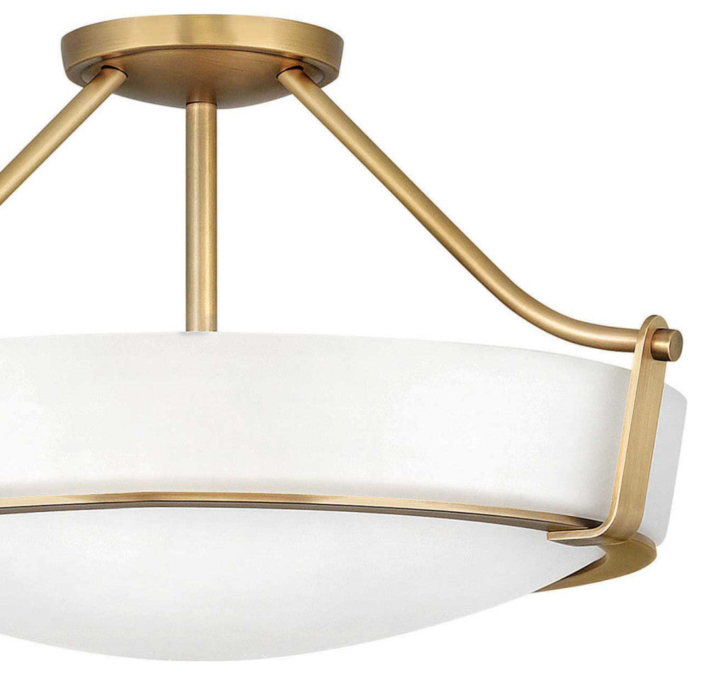 Hinkley Hathaway Large Semi-Flush Mount, Heritage Brass
