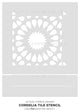 Cordelia Tile Stencil, DIY Cement Tile Stencils, Geometric Floor Tile Stencils