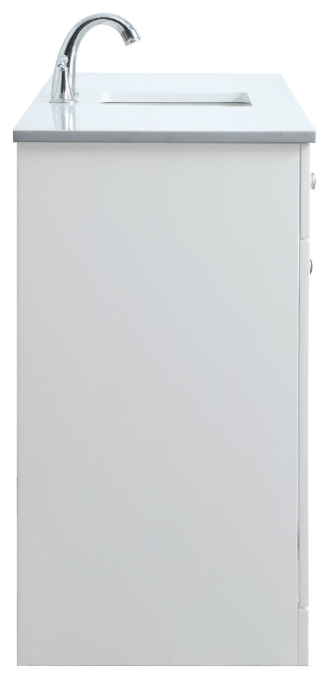 60" ADA Compliant Bathroom Vanity, White