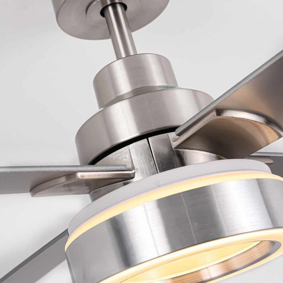 52-inch Modern LED Ceiling Fan with Light and Remote