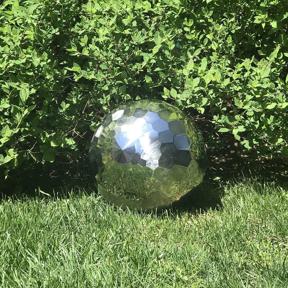 Faceted Gazing Ball, 7.75 Inches