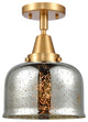 Innovations Lighting 447-1C-SG-G78-LED Large Bell 1 Light 8" Flush Mount