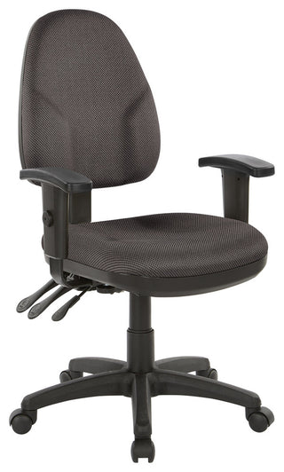 Dual Function Ergonomic Chair With Adjustable Back Height, Diamond Shale