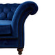 Peyton Sloped Arm Chesterfield Sofa Blue Velvet