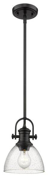 Golden Lighting 3118-M1L SD Hines 1 Light 6-7/8"W Pendant - Black