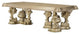 Benzara BM266446 Dining Table With Hollow Carving, Gold Finish