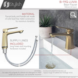 STYLISH Single Handle Bathroom Faucet - Brushed Gold