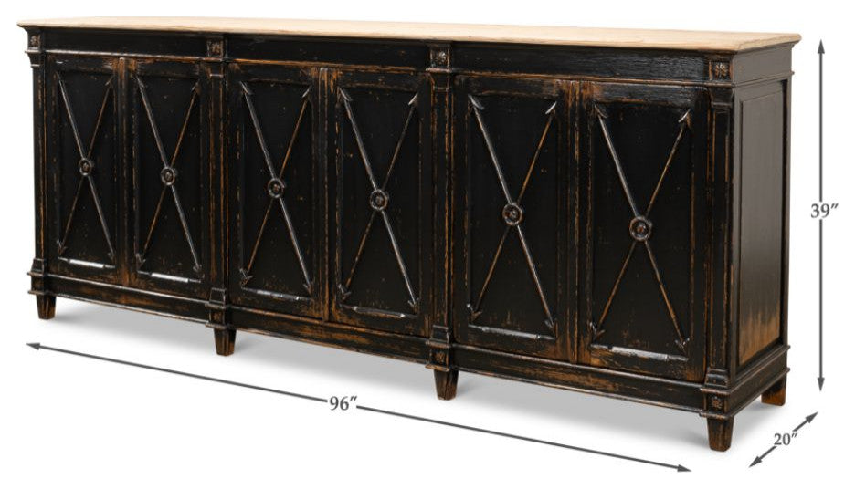 Marksman Extra Wide Sideboard Antique Ebony