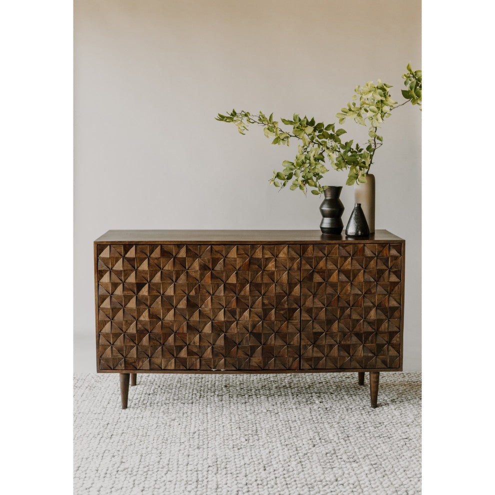 First of A Kind Pablo 3 Door Sideboard Brown