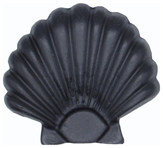 Seashell Cabinet Knob, Large, Matte Black