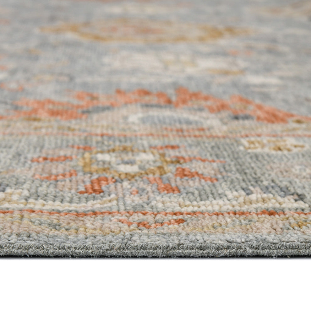Willow Nancy Area Rug, Gray, 8' x 10', Floral