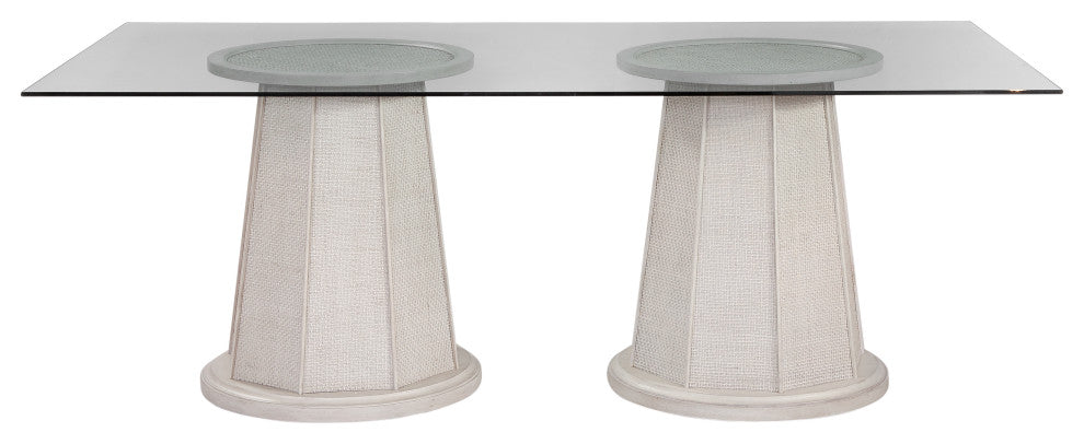 Korey Rectangular Dining Table - White Wash Mindi