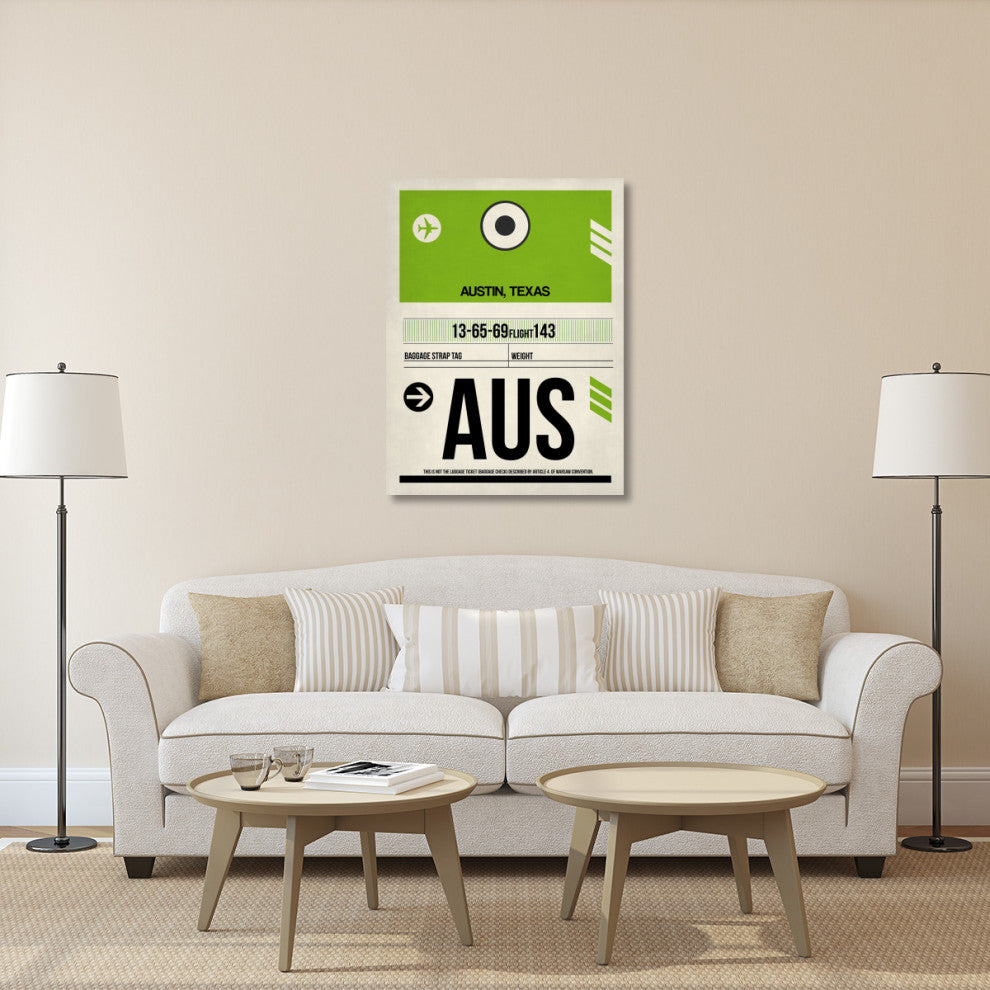 "AUS Austin Luggage Tag 1" Fine Art Print