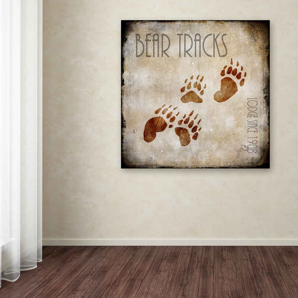 LightBoxJournal 'Moose Lodge 2 - Bear Tracks' Canvas Art, 18" x 18"