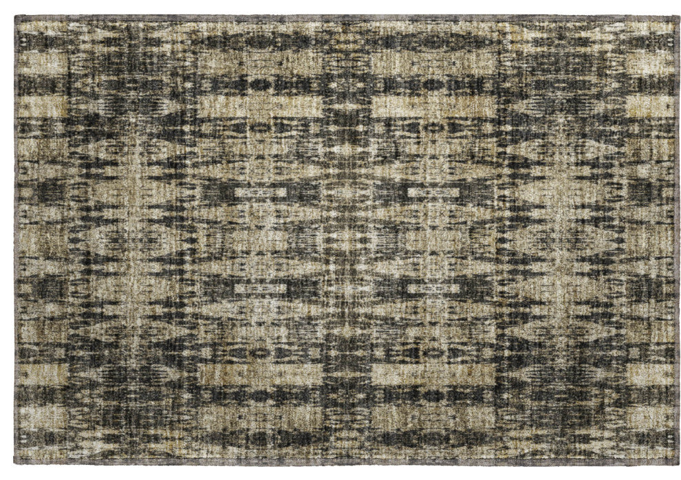 Premium Machine Washable Mayfield AMF580 Black 1'8" x 2'6" Rug