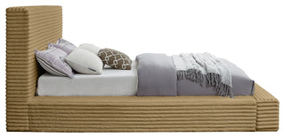 Dexter Upholstered Bed, Camel, King, Corduroy Fabric