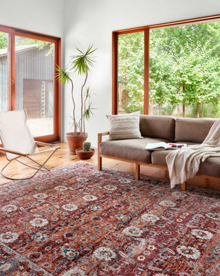 Samra SAM-07 Brick/Multi 5'3"x7'9" Area Rug