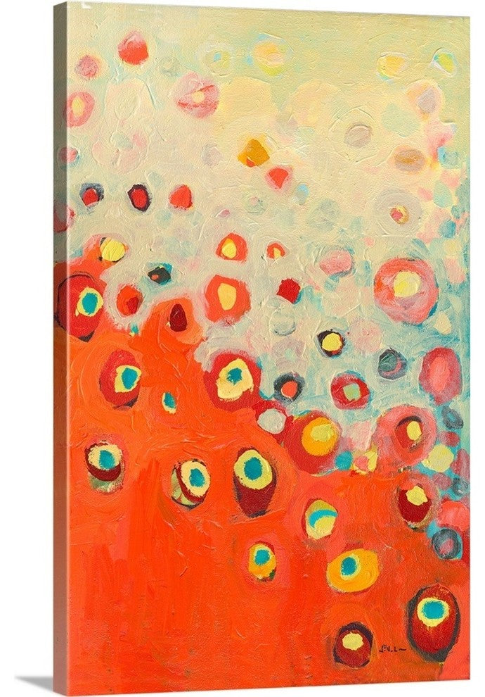 Growing in Orange Wrapped Canvas Art Print, 24"x36"x1.5"