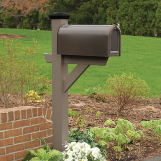 Hazleton Mailbox Post, Woodland Brown