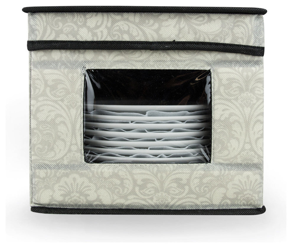 Dessert Plate Dish Storage, Damask, Damask