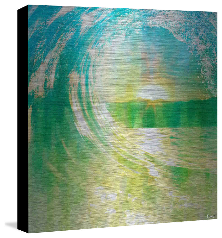 "Perfect Waves" UV Ink Print on Brushed  Aluminum, 32"x32"