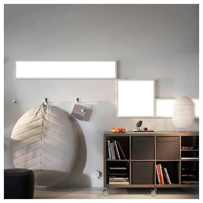 Integrated LED Dimmable Drop Flat Panel White Troffer With Frames, 2-Pack, 2x4