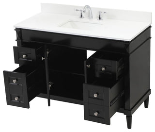 Home Living 21" Transitional Black-Light Bathroom Vanity