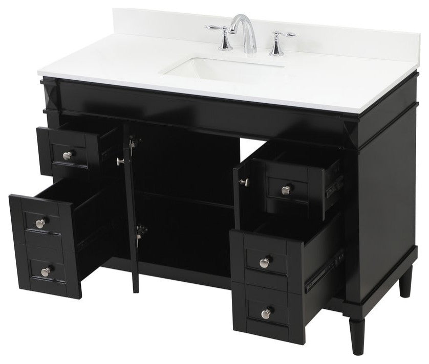 Home Living 21" Transitional Black-Light Bathroom Vanity