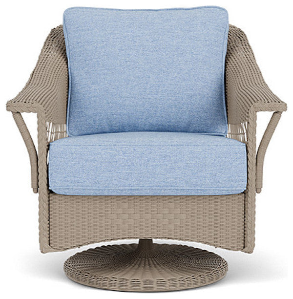 Lloyd Flanders Nantucket Swivel Lounge Chair, French Beige, Demo Skyway