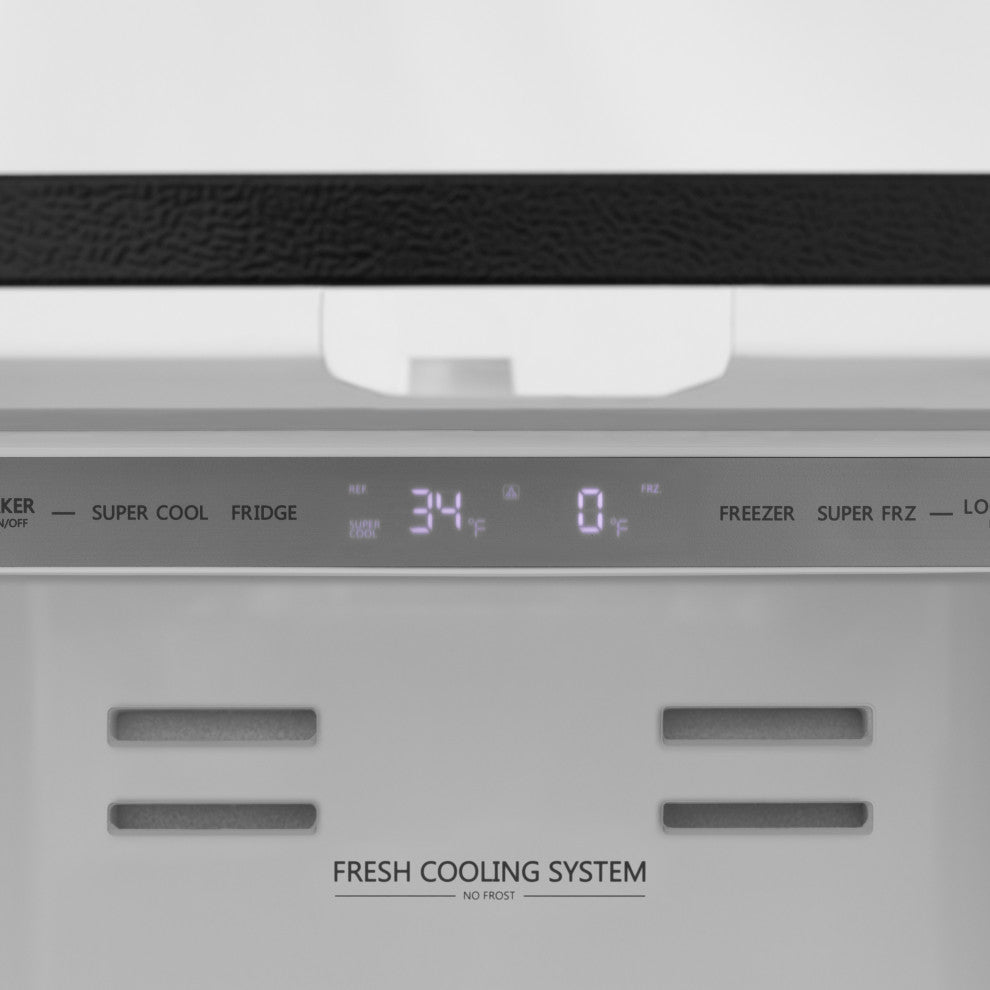 ZLINE Refrigerator With Ice Maker, Black Stainless RFMZ-36-BS-FCB