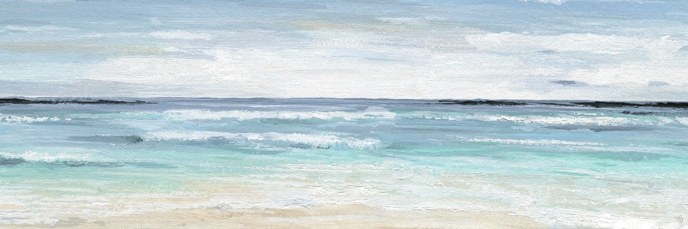 "Beach On" Painting Print on Wrapped Canvas, 45"x15"