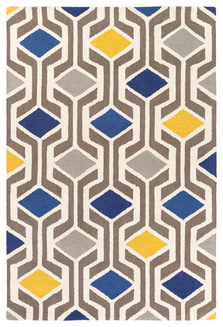 Hilda Modern Gray, Cream Area Rug, 2'x3'