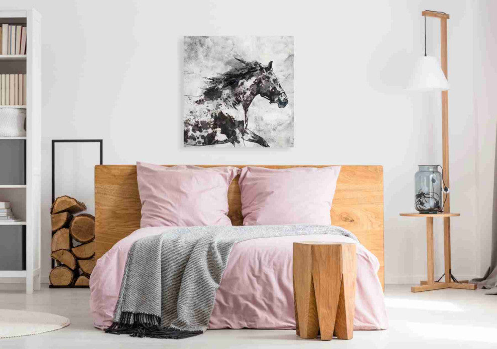 Epic Graffiti 'Bay Horse 4' by Irena Orlov, Giclee Canvas Wall Art, 37"x37"