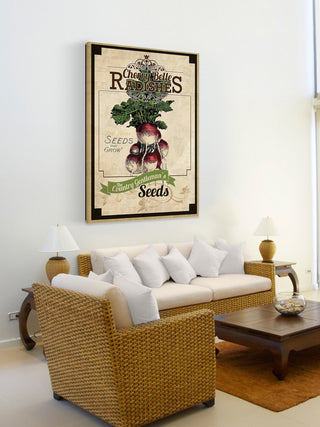 "Seed Packet Radishes" Painting Print on Canvas