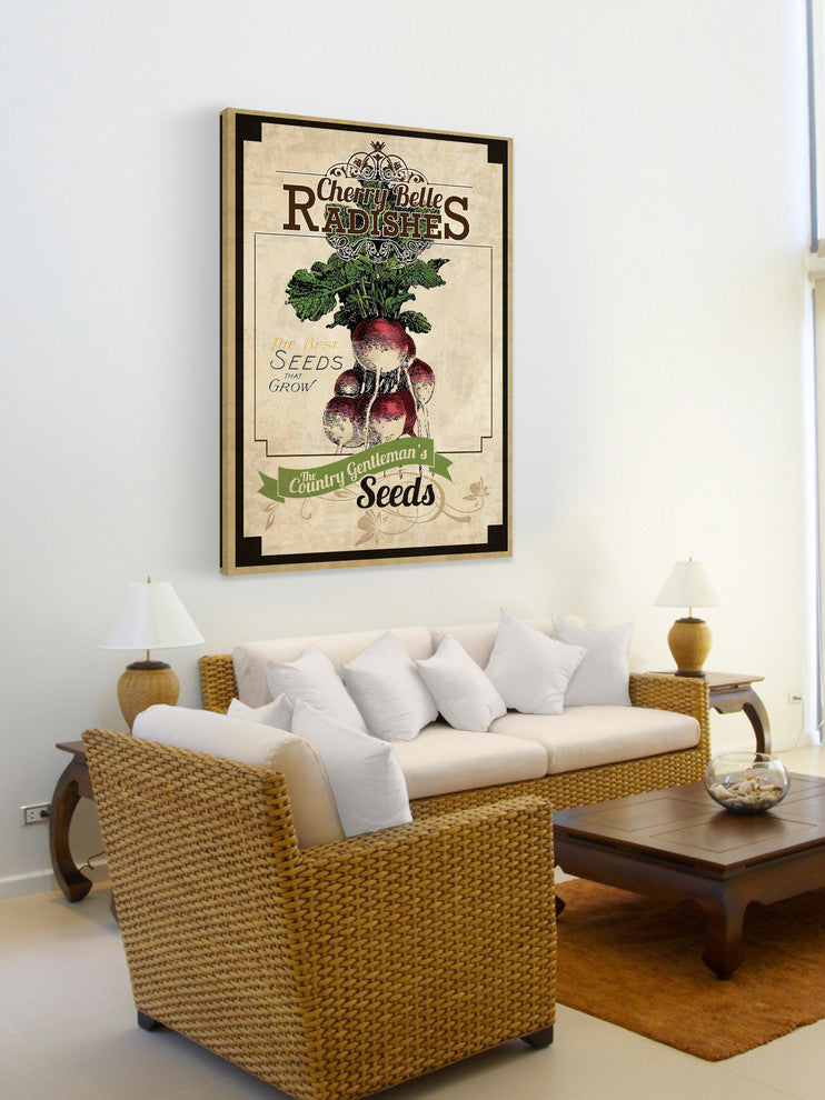 "Seed Packet Radishes" Painting Print on Canvas