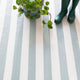Dash & Albert Catamaran Stripe Light Blue/Ivory Indoor/Outdoor Rug, 8' x 10'