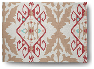 Bombay Medallion Spring Chenille Rug, Ligonberry Red, 5'x7'